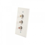 Wall Plate, Composite Video, Audio, Single Gang, White