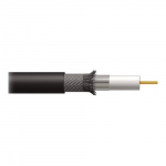 Coaxial Cable, 500ft, RG6, Dual Shield In-Wall, Black