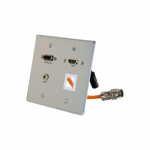 Wall Plate, Stereo Audio with One Keystone, Aluminum