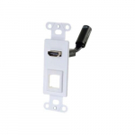 HDMI Wall Plate Transmitter with One Keystone, White