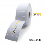 Direct Thermal Label Roll 0.75" ID x 2.5"