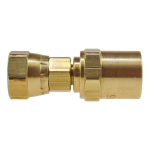 Reusable Hose Brass Fitting, 1/4" ID