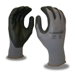 Conquest Gloves Gray 15-Gauge Nylon/Spandex Shell L