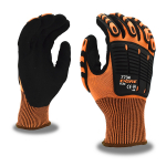 13-Gauge Hi-Vis Orange Gloves TPR Sandy Nitrile L