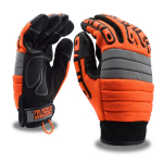 Colossus Orange Spandex Gloves Foam Padding TPR 2XL