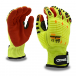13-Gauge Hi-Vis HPPE Steel Gloves TPR Protectors L