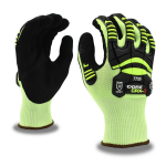 15G Dark Gray CRX Fiber Gloves Black Sandy Nitrile M