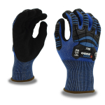 18G Dark Gray CRX Fiber Gloves Black Sandy Nitrile L