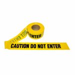 Yellow Barricade Tape, "Caution Do Not Enter", 3 Mil