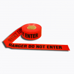 Red Barricade Tape, "Danger Do Not Enter", 3 Mil