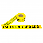 Yellow Barricade Tape, "Caution/Cuidado", Non-Toxic