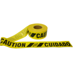 Yellow Barricade Tape, "Caution/Cuidado", 6 mil