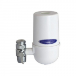 White Faucet Mount Water Filter System