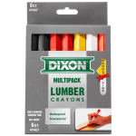 Lumber Crayon, Hex 4-1/2" x 1/2", 6 Color
