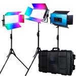 X Series LED1000 RGB and Bi-Color LED 3 Light Kit