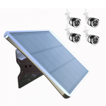 100W Solar Panel 650Wh Battery, 4 Wi-Fi Cameras