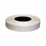 1" Round White Paper Tab, 9" Roll