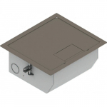 Raised Access Floor Box, Solid Cover, Clay