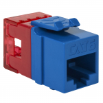 CAT6 Keystone Jack RJ45 UL Listed PoE++ Blue