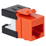CAT6A Keystone Jack 10Gbps RJ45 UL Listed Orange