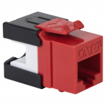 CAT6A Keystone Jack 10Gbps RJ45 UL Listed Red