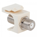 2 GHz F-Type Modular Jack Nickel Plated Almond
