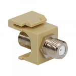2 GHz F-Type Modular Jack Nickel Plated Ivory