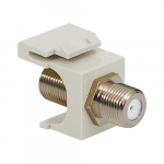 2 GHz F-Type Modular Jack Nickel Plated White