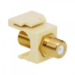 2 GHz F-Type Modular Jack Gold Plated Connector Almond