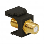 2 GHz F-Type Modular Jack Gold Plated Connector Black