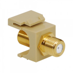 2 GHz F-Type Modular Jack Gold Plated Connector Ivory