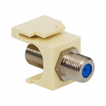 3 GHz F-Type Modular Jack with Nickel Plated Almond