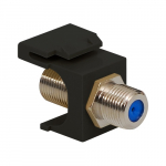 3 GHz F-Type Modular Jack with Nickel Plated Black