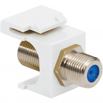 3 GHz F-Type Modular Jack with Nickel Plated White