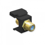 3 GHz F-Type Modular Jack with Gold Plated Black