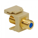 3 GHz F-Type Modular Jack with Gold Plated Ivory