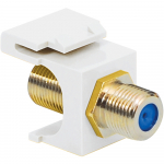 3 GHz F-Type Modular Jack with Gold Plated White