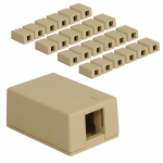 1-Port Surface Mount Box Ivory 25 Pack