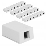 1-Port Surface Mount Box White 25 Pack