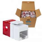 CAT6 Keystone Jack Slim Profile RJ45 White 400 Pack