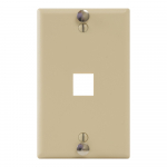 1-Port Telephone Wall Plate RJ11 RJ12 6P6C Jack Ivory