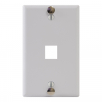 1-Port Telephone Wall Plate RJ11 RJ12 6P6C Jack White