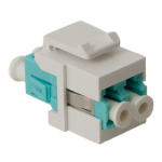 LC Fiber Optic Keystone Coupler OM3 White