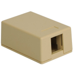 1-Port Surface Mount Box for Wide and Slim Jacks Ivory