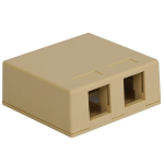 2-Port Surface Mount Box for Wide and Slim Jacks Ivory