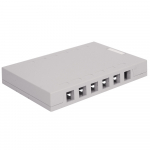 12-Port Surface Mount Box for Wide Slim Jacks White