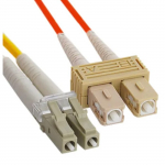 LC-SC Duplex Multimode 62.5/125 Fiber Patch Cable, 1M