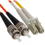 LC-ST Multimode 62.5/125 Fiber Optic Patch Cable, 1M