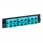 SC-SC Fiber Optic LGX Compatible Adapter Panel Aqua
