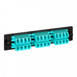 LC-LC Fiber Optic LGX Adapter Panel 24 Fibers Aqua